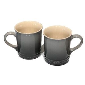 Le Creuset Coffee Mug Flint Gray Ombre Stoneware 14 FL OZ / 400 ML - Set of 2